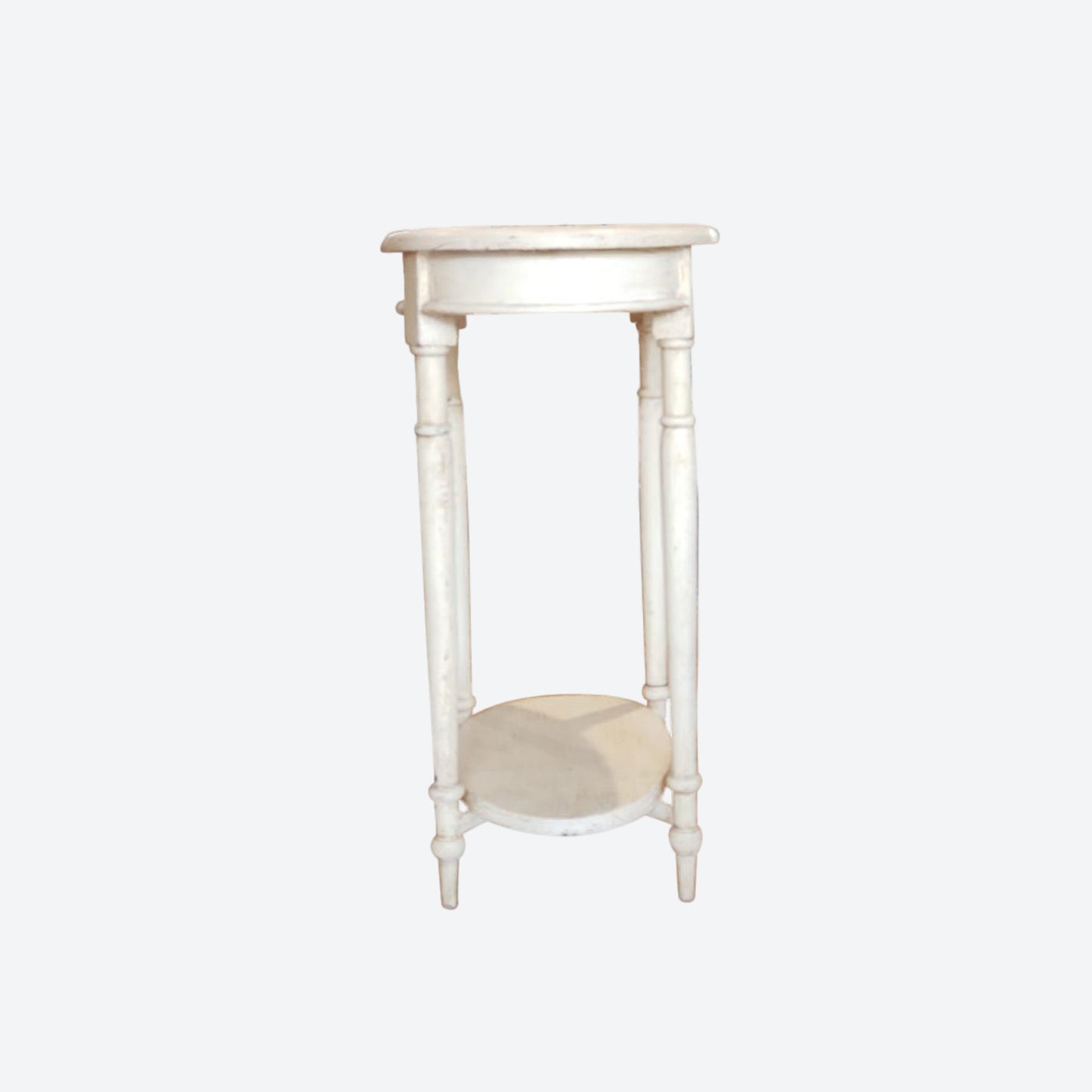 Round Tabletop Cedar Wood Rustic Table [ White] -SK- SKU 1181